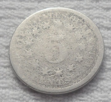 USA Nickel 5 cents centów 1869 1867 - 1883