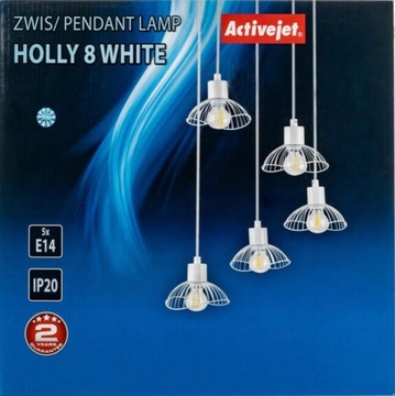 HOLLY 8 WHITE 5xE14 Active jet zwis