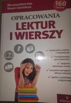 Opracowania lektur i wierszy.