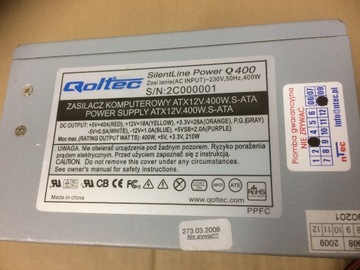 Zasilacz Qoltec SilentLine Power Q400 400W ATX