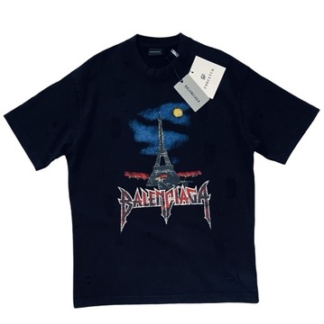 Balenciaga Moon Paris t shirt męski rozm L Gruba