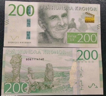 Szwecja 200 kron UNC