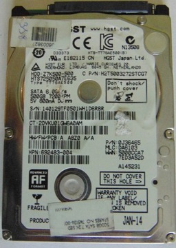 Dysk HGST HTS725050A7E635 500GB SATA III 2.5"