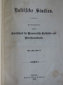 Baltische Studien, Neue Folge, Band II, 1898