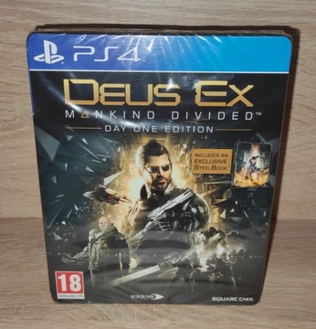 DEUS EX MANKIND DIVIDED PS4 STEELBOOK NOWA FOLIA