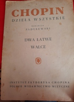 Nuty Chopin Dzieła wszystkie. Dwa łatwe walce,