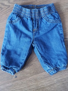 Spodnie niemowlęce jeans Benetton 56