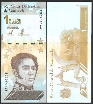 * WENEZUELA 1000000 1 mln bolivares 2020 P-114 UNC