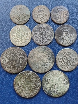 August Poniatowski zestaw 11 monet