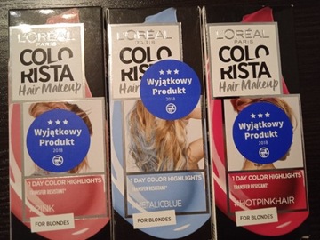 PROMOCJA-Loreal ColoRista Hair Makeup -MetalicBlue