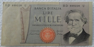 Włochy 1000 lir 1981 Kompozytor Giuseppe Verdi