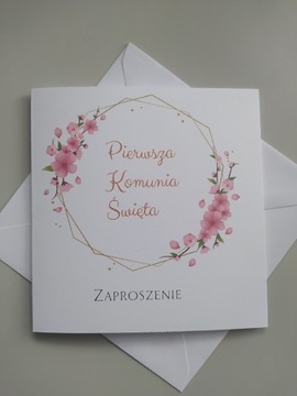 Zaproszenie na Pierwszą Komunię Świętą + koperta