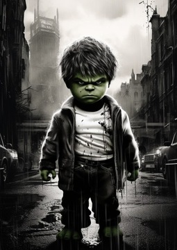 Plakat dziecko Hulk 50x70