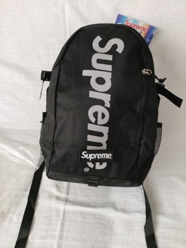 Czarny plecak Supreme backpack bagpack streetwear