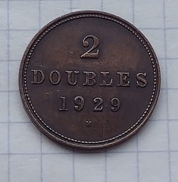 (1439) Guernsey 2 doubles 1929 rzadka!