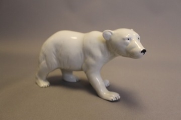 Porcelanowa Figura Niedźwiedź Biały miś Polarny