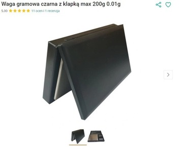 Waga gramowa czarna z klapką max 200g 0.01g