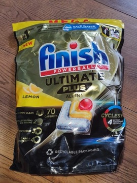Kapsułki Finish Ultimate Plus Lemon  do zmywarki  70 sztuk