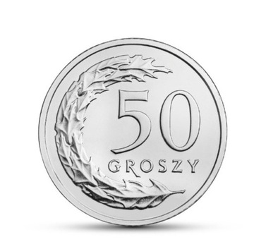 50 groszy 2022 mennicza z rolki rulonu