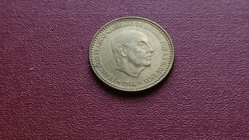 Moneta 1 Peseta 1966*67 Hiszpania Stan!