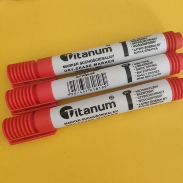 Marker suchościeralny czerwony Titanum