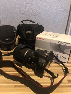 Canon 500D+2 obiektywy 55mm 1,8f+obiektyw Canon 17