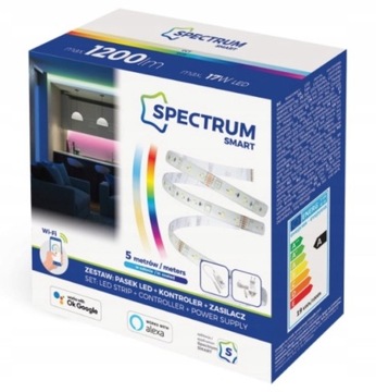 Taśma LED Spectrum RGB WiFi 1200lm 17W zasilacz WOJ+14493