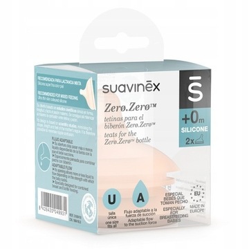 Suavinex Smoczek Zero Zero 0m+  2 sztuki