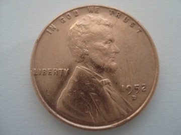 USA   1 cent   1952 D