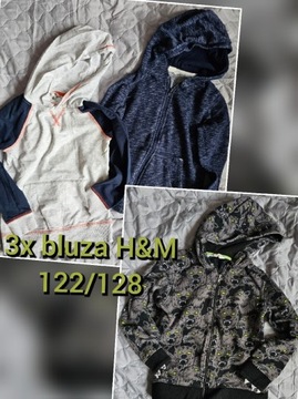 3x bluza H&M 122/128