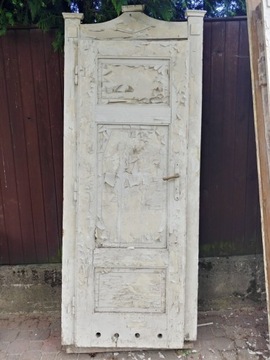 Drzwi wewnętrzne drewniane do renowacji 