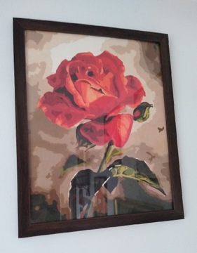 Obraz ręcznie malowany w ramie 40x50 cm Akwarela.