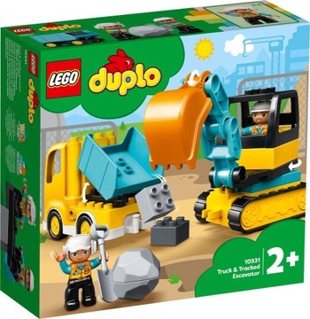 LEGO DUPLO Ciężarówka i koparka gąsienicowa 2+