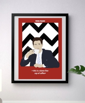 Twin Peaks plakat B2 Agent Cooper kawa prezent