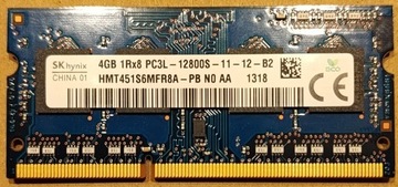 SK HYNIX DDR3 4GB 1600MHz PC3L-12800-S-11-12-2B