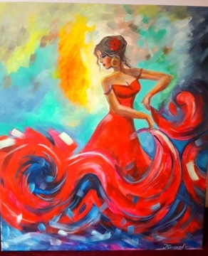 Obraz akrylowy Tancerka Flamenco