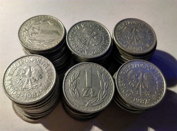 1 złoty 1982 rok ZESTAW 60 sztuk monet super stany