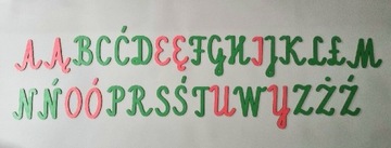 Ruchomy alfabet - duże pisane litery. Montessori