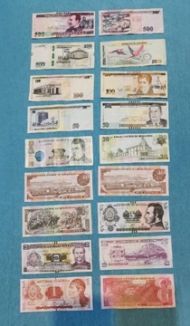 Zestaw banknotow z Hondurasu - lempira