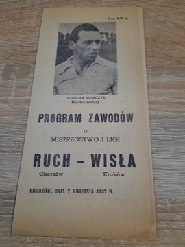 Program sportowy Ruch Chorzów-Wisła Kraków 
