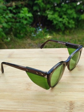 Vintage zielone okulary Auer Din.