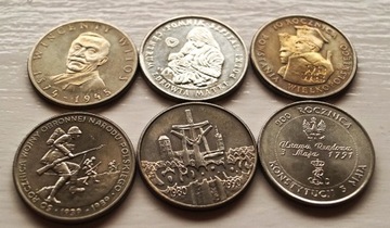 6 x 100 zł -1984- 1991- stany mennicze