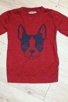 Los Angeles - bordowy sweter z psem - 110
