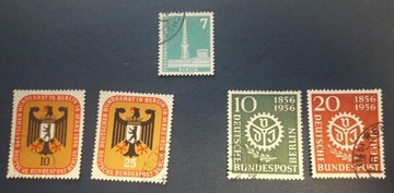 Znaczki Berlin Niemcy 1956 kasowane