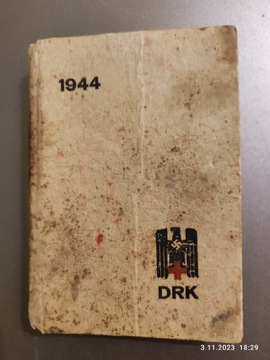 Kalendarz kieszonkowy DRK z 1944r