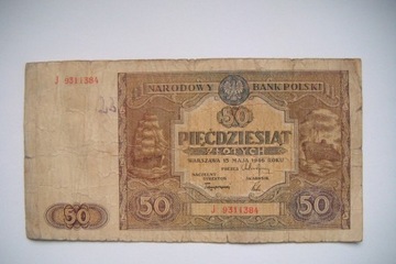 Polska Banknot 50  zł.1946 r. 