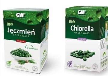 BIO Zestaw GreenWays Jęczmień + Chlorella