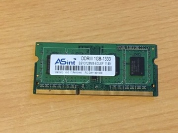 Pamięć RAM ASint SSY3128M8-EDJEF 1GB DDR3 1333