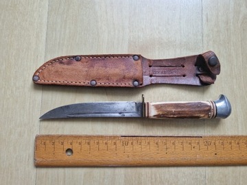 Stary Nóż finka SOLINGEN - F.A Bower12cm poroże 