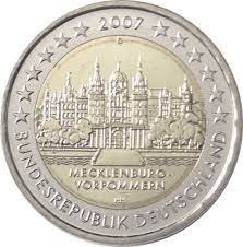 NIEMCY- 2 EURO 2007 - Zamek w Schwerinie - A